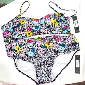 2 piece swimset size 2X Nicole Miller New York